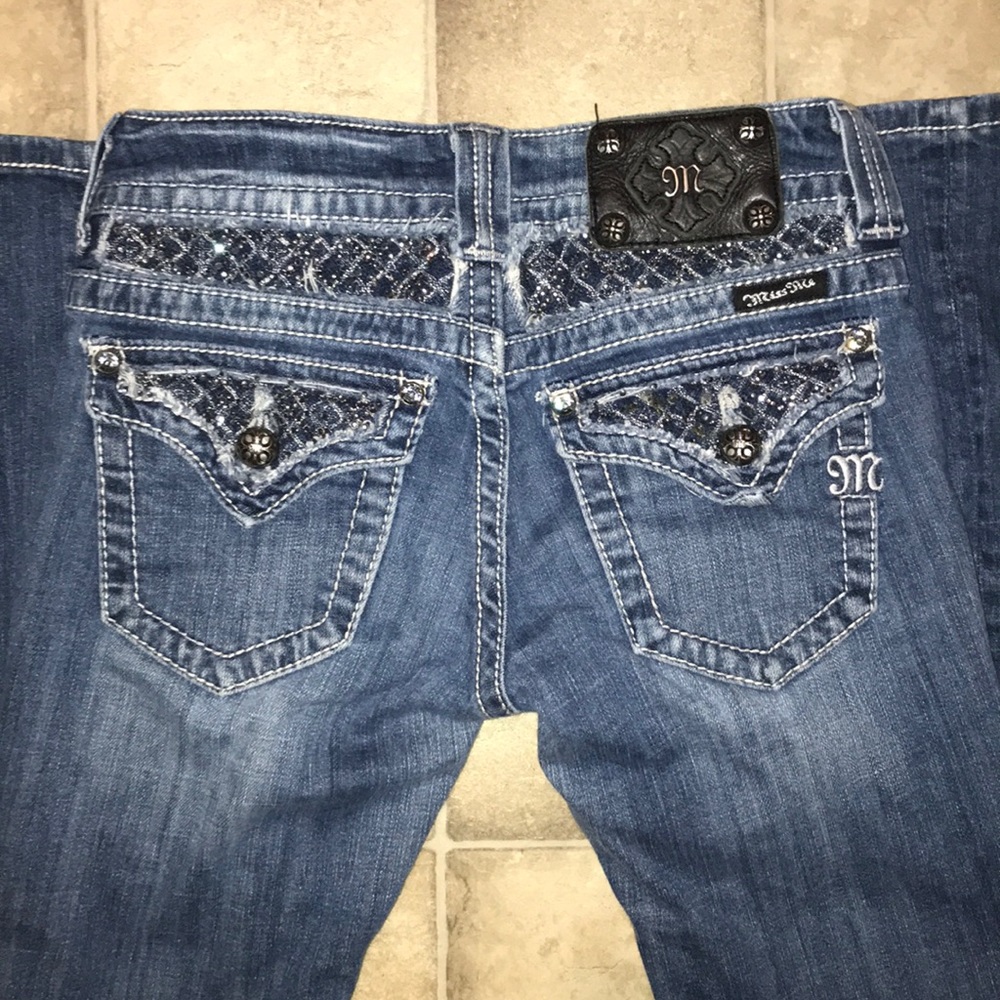 Miss Me Sparkly Boot Cut Jeans